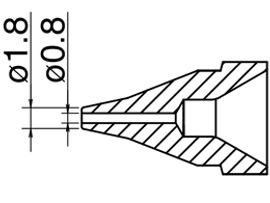 HAKKO Desoldering Nozzle N61-04, For FR401, 0.8mm